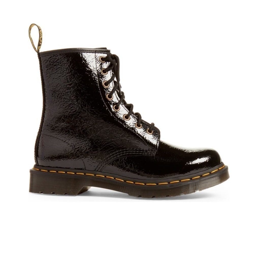 Dr. Martens Black Patent 8-Eye Combat Boots - Picture 2 of 6